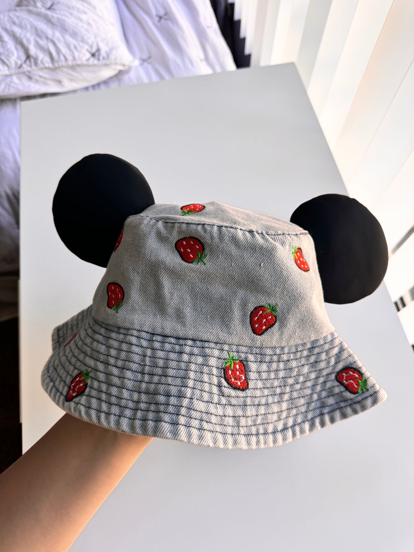 Distressed Denim Bucket Hats