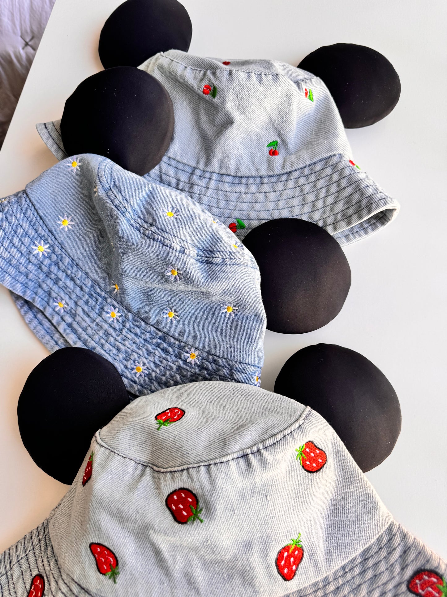 Distressed Denim Bucket Hats
