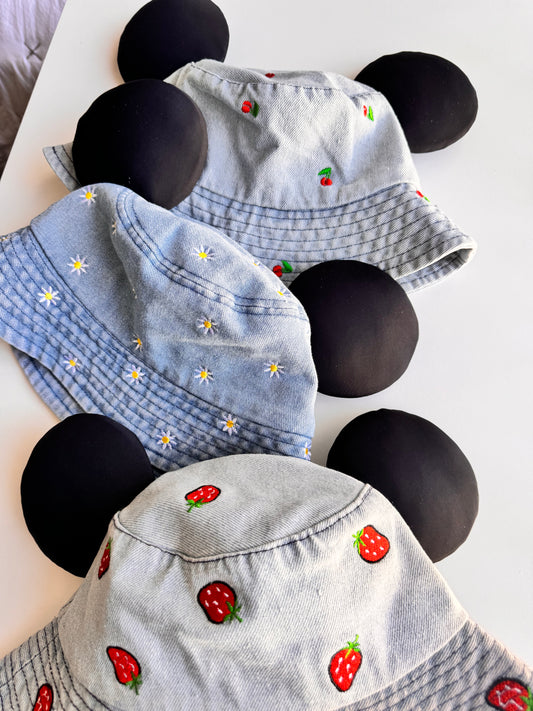 Distressed Denim Bucket Hats