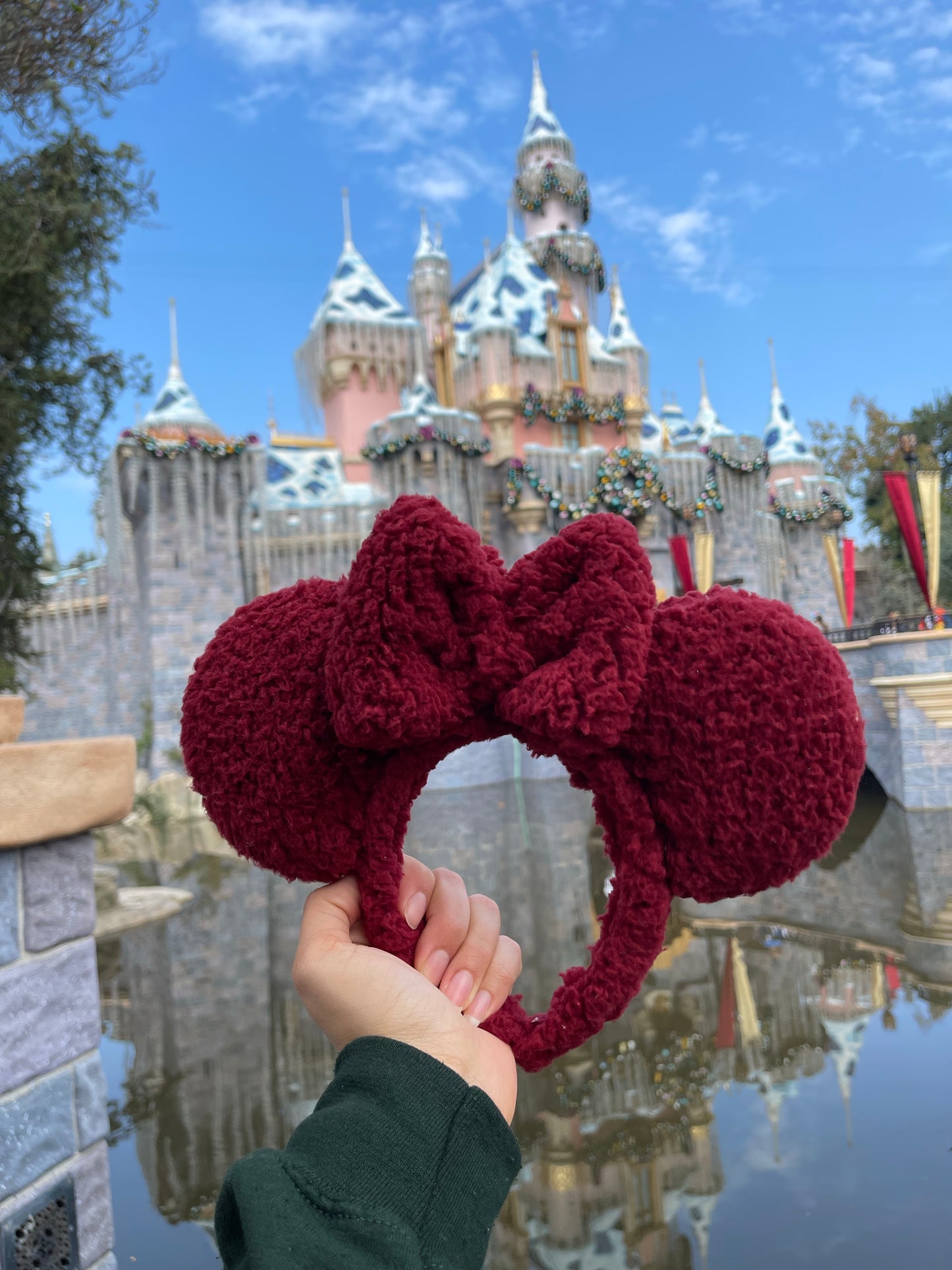 Cranberry Sherpa Ears