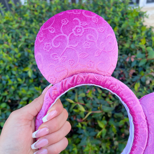 Flower Vine Velvet Padded Ears