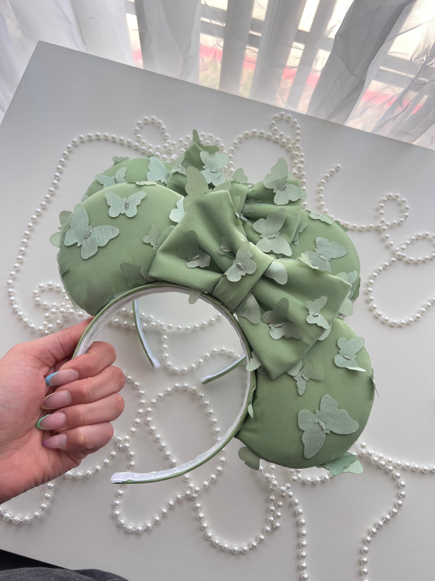 Sage Green Butterfly Fantasy Ears