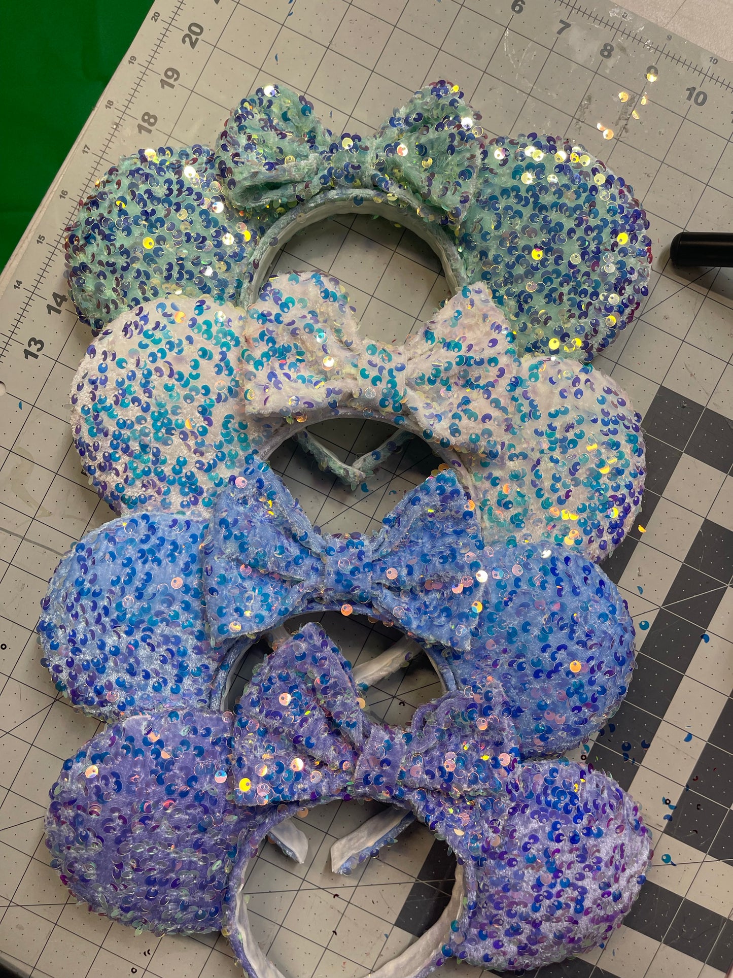 Blue Iridescent Ears